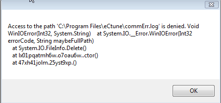 When I try to reinstall